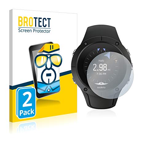 BROTECT Protector Pantalla Compatible con Suunto Spartan Trainer Protector Transparente (2 Unidades) Anti-Huellas