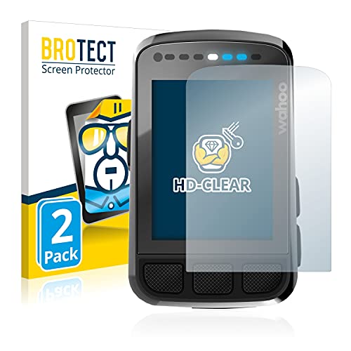 BROTECT Protector Pantalla Compatible con Wahoo Elemnt Bolt V2 GPS Protector Transparente (2 Unidades) Anti-Huellas