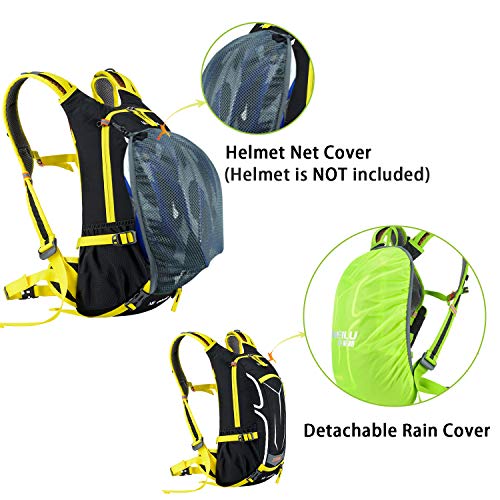 BWBIKE Mochila de Bicicleta Mochila de Ciclismo, 18L Mochila de Bicicleta de Bicicleta a Prueba de Agua con Cubierta de Lluvia, Mochila Deportiva para Montar en Bicicleta