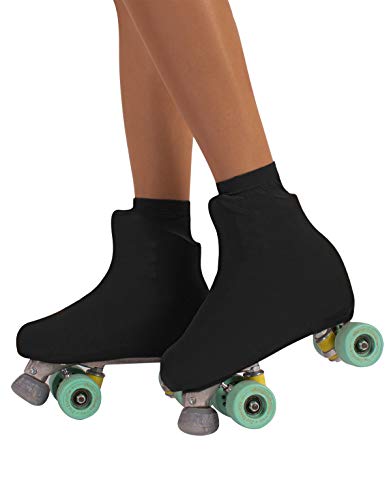 CALZITALY Cubrepatin para Niña y Mujer | Funda Patin/Skate | Professional Skating | Natural, Negro | 70 DEN | S, M, L | Calcetería Italiana | (M: 33/37, Negro)