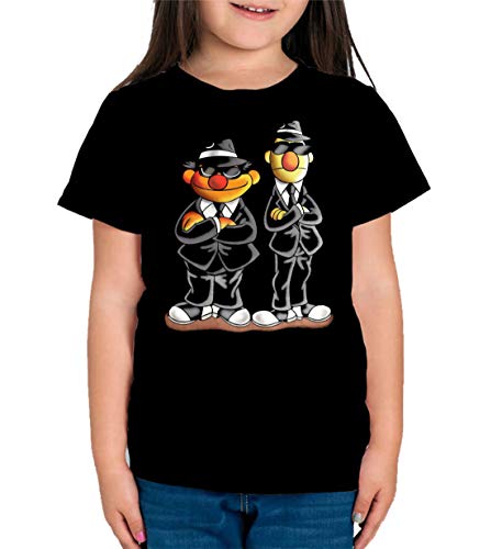 Camiseta de NIÑAS Divertidas Funny Graciosa Barrio Sesamo EPI Y BLAS Men in Black 085 3-4 Años