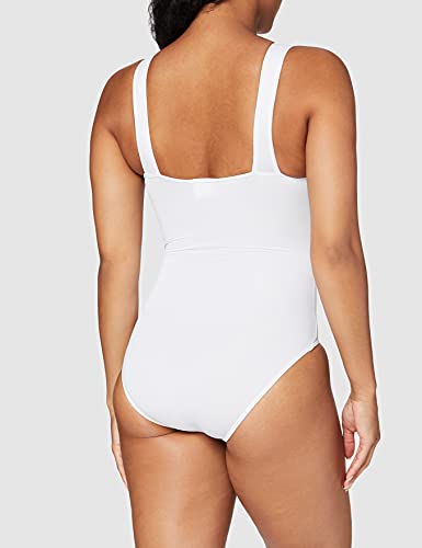 Capezio TC0001 - Maillot con correa ancha, color blanco, M