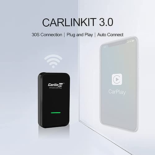 Carlinkit 3.0 inalámbrico CarPlay Adaptador para Audi/Volvo/ Porsche/Volkswagen/DS7/Hyundai, Compatible con iOS 15, USB Tipo A/C，Convierte el cableado en Wireless Carplay