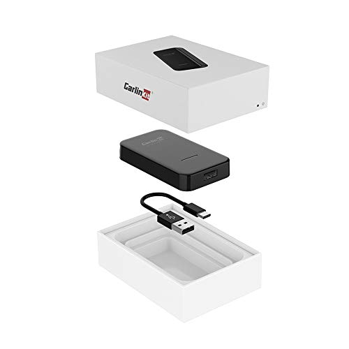 Carlinkit 3.0 inalámbrico CarPlay Adaptador para Audi/Volvo/ Porsche/Volkswagen/DS7/Hyundai, Compatible con iOS 15, USB Tipo A/C，Convierte el cableado en Wireless Carplay