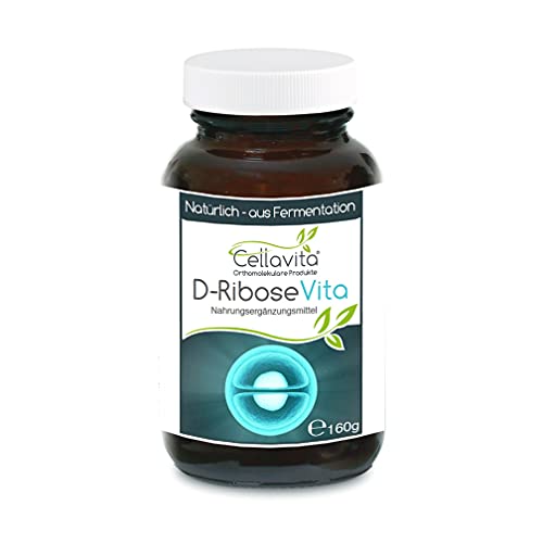 Cellavita D-Ribose Vita Polvo - Azúcar natural simple (monosacárido) Ribose natural | (160 g)