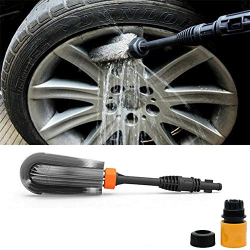 Cepillo de Limpieza de Ruedas de Coche, para Llantas Llantas Motocicletas Bicicletas Herramienta de Cepillo de Limpieza de Cubo de Rueda de Coche Lavado de neumáticos Limpiador de cerdas Suaves