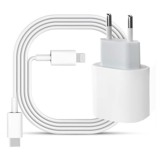 【Certificado MFi】 Cargador rápido de Pared para iPhone 13 20W PD Tipo C con Cable USB C a Lightning de 6 pies Compatible con iPhone 13/12/12 Mini/12Pro /12 Pro Max/11/11 Pro MAX/XS MAX/XR/X