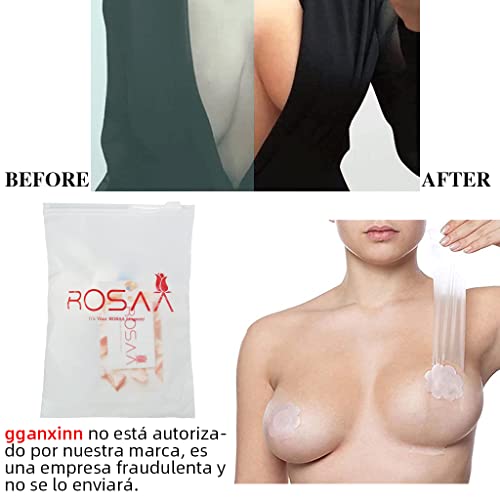 Cinta Adhesiva Pecho para Cuerpo Lencería, Cinta para Mujer Elevación del Busto Cinta de Levantamiento de Senos Tetas Invisible ideal para Vestido sin Hombro de Noche Escote V, 5CM x 5M (Transparente)