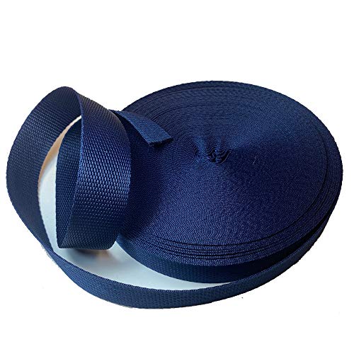 Cinta nylon polipropileno de 3 cm para mochilas, riñoneras, cinturones (azul marino)