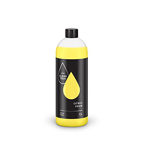 CLEANTECH CO Espuma activa, 1 L = máx. 40 L, espuma limpiadora de espuma de nieve para coches, lavado de coches, limpieza de brillo para boquilla de espuma, pulverizador de espuma, limpiador a presión