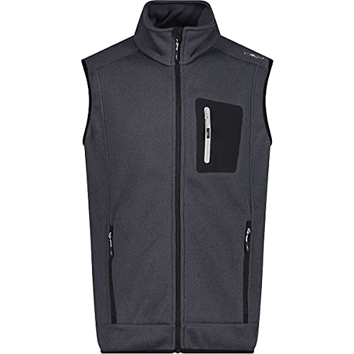 CMP Knit Tech mélange Fleece Waistcoat Forro Polar, Titanio, 50 para Hombre