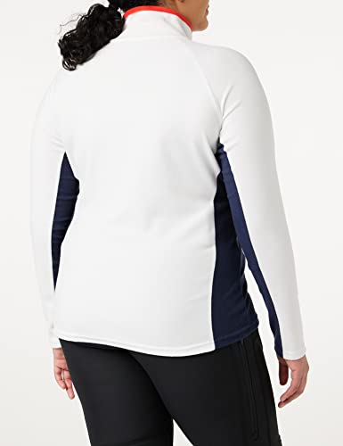 Columbia Glacial IV 1/2 Zip Forro Polar con Media Cremallera, Mujer, White, Dark Nocturnal, M