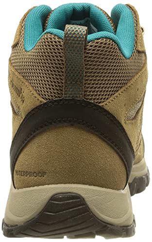 Columbia Redmond III Mid Waterproof, Zapatillas para Caminar Mujer, Nivel del mar Khaki, 38.5 EU