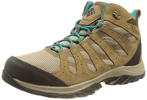 Columbia Redmond III Mid Waterproof, Zapatillas para Caminar Mujer, Nivel del mar Khaki, 38.5 EU