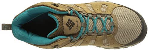 Columbia Redmond III Mid Waterproof, Zapatillas para Caminar Mujer, Nivel del mar Khaki, 38.5 EU