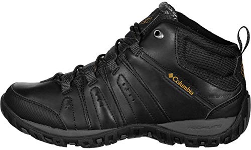 Columbia Woodburn II Chukka Waterproof Omni-Heat, Botas de Senderismo, para Hombre, Negro (Black, Goldenrod), 42 EU