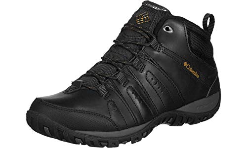 Columbia Woodburn II Chukka Waterproof Omni-Heat, Botas de Senderismo, para Hombre, Negro (Black, Goldenrod), 43.5 EU