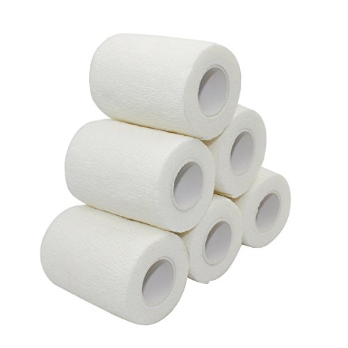 COMOmed Non-woven fabric self-adhesive Bandage venda cohesiva Mascota Vendaje Blanco 7.5cmX4.5m 6 Volumen