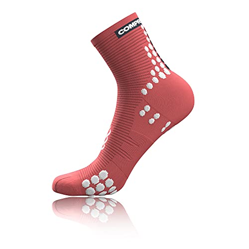 COMPRESPORT Pro Racing Socks v3.0 Run High Calcetines, Adultos Unisex, Coral (Naranja), 38-42