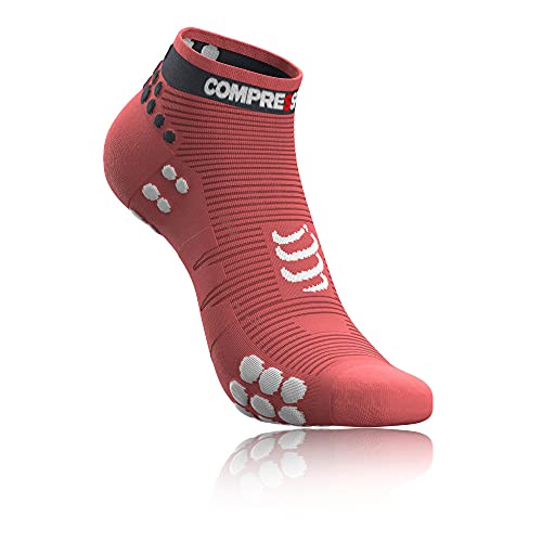 COMPRESPORT Pro Racing Socks v3.0 Run Low Calcetines, Adultos Unisex, Coral (Naranja), 38-42