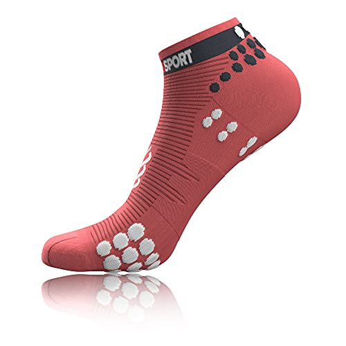 COMPRESPORT Pro Racing Socks v3.0 Run Low Calcetines, Adultos Unisex, Coral (Naranja), 38-42