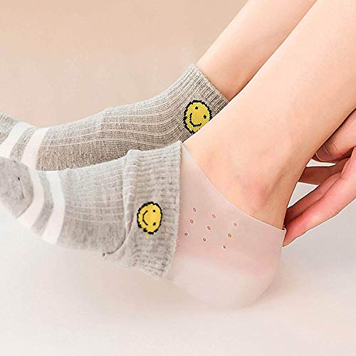 Concealed Footbed Enhancers, Invisible Gel Height Increased Insoles, Silicone Heel Lift Pads Leg Lengthen Increase Inserts Socks for Men and Women (4.5 cm)