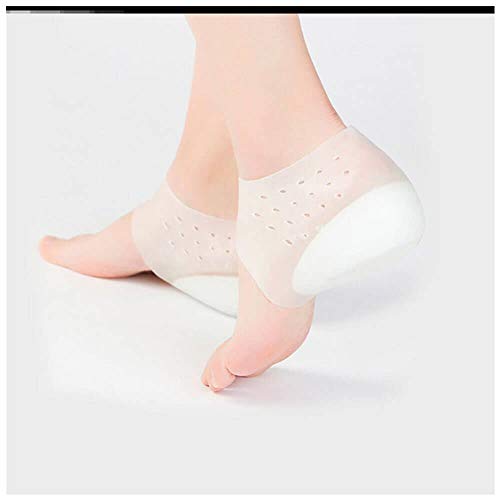 Concealed Footbed Enhancers, Invisible Gel Height Increased Insoles, Silicone Heel Lift Pads Leg Lengthen Increase Inserts Socks for Men and Women (4.5 cm)