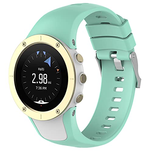 Correa de reloj de silicona verde 22MM Accesorios de repuesto para Suunto para Spartan Trainer Wrist HR