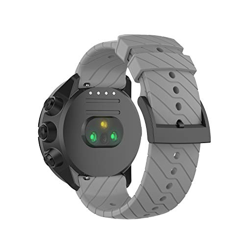 Correa para Suunto 7/Suunto 9,Correas Reloj,Bandas Correa Repuesto,Reloj Recambio Brazalete Correa Repuesto para Suunto Spartan Sport /Suunto Spartan Sport Wrist hr/Suunto9 baro/Suunto D5 (gris)