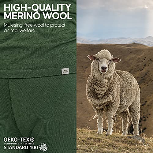 DANISH ENDURANCE Women's Merino Tights L Green 1-Pack