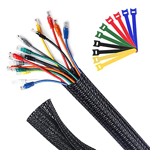 Canaleta de cable de 120 pulgadas, color blanco, autoadhesivo, para TV,  altavoces y cables de computadora, canaleta de cables incluye piezas de
