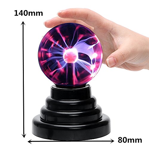 DAXGD Bola mágica de la luz de la esfera de la bola de plasma sensible al tacto Bola mágica para la fiesta, decoraciones, apoyo, niños, dormitorio, hogar y regalos