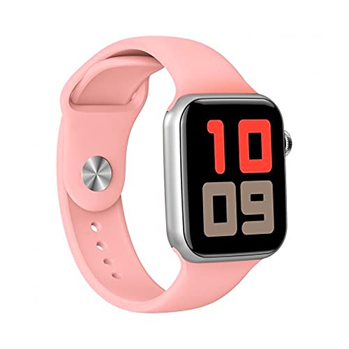 DCU TECNOLOGIC | Smartwatch Colorful | Reloj Inteligente Notificaciones Apps y Llamadas | 8 Modos de Deporte | IP67 | 2 Correas en TPU Rosa + Azul Cielo