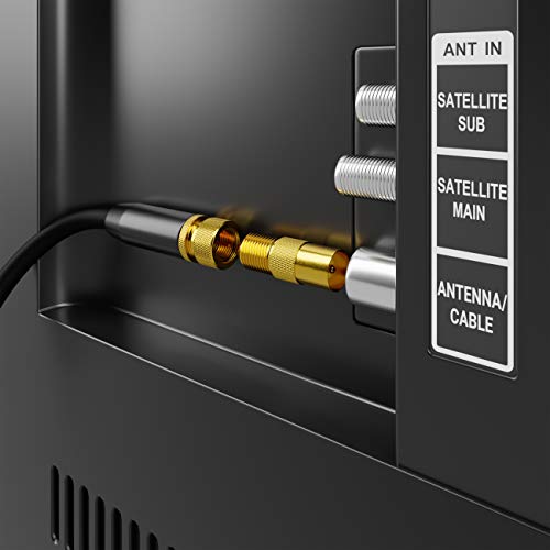 deleyCON Adaptador SAT SET F-Plug to Antenna Cable F-Coupling Coaxial Coupling F-Socket to 1x IEC Antenna Plug and 1x IEC Antenna Socket