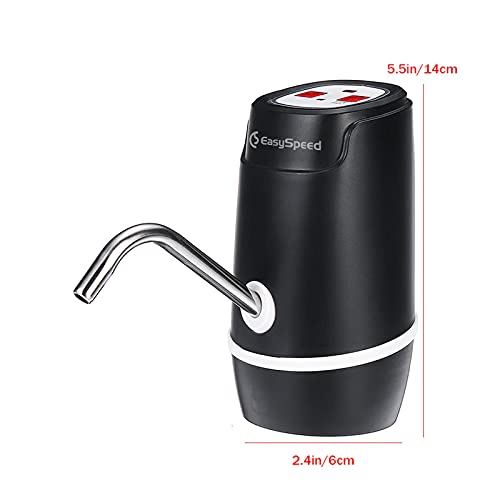 DISPENSADOR DE AGUA UNIVERSAL ELECTRICO CON FUNCION MEDIDOR AUTOSTOP USB 1200mAh con 2 ADAPTADORES, GRIFO BOMBA DOSIFICADOR AUTOMÁTICO PORTATIL PARA EXTRAER AGUA FRÍA DE BOTELLAS, GARRAFAS, BIDONES