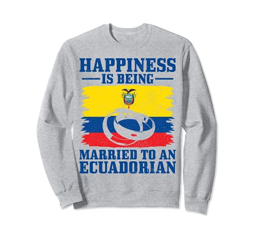 Ecuador Esposa Ecuador Marido Casado Boda Bandera Ecuador Sudadera