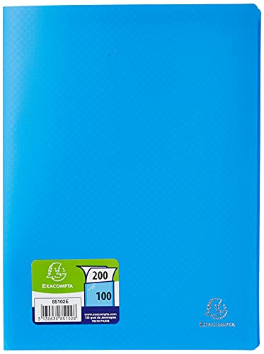 Exacompta 85102E - Carpeta de fundas de polipropileno flexible (100 vistas, A4), color azul