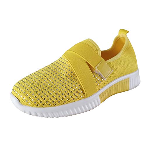 FACAIAFALO Zapatillas de Deportivos de Running para Mujer Casual en Suelas Cómodas Slip on Zapatos Deportivos para Correr al Aire Libre Calcetines Zapatos Adecuado para Calzado Deportivo