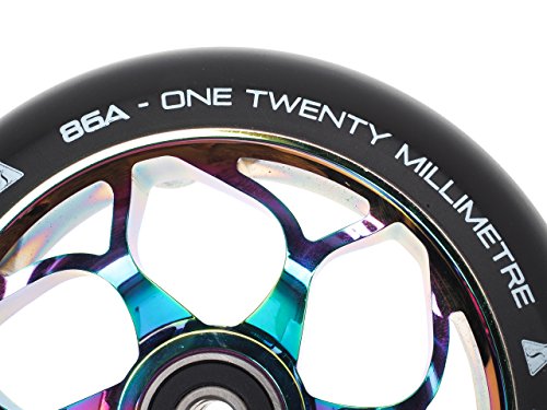 Fasen – Rueda Oil Slick 120 mm – Rueda para patinete – Divers o multicolor – Talla única