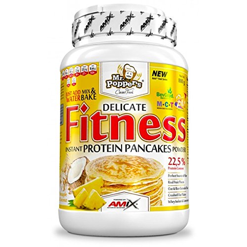 FITNESS PROTEIN PANCAKES, preparado para tortias, aislado de proteina de suero, 800g sabor arandanos y yogur – MR POPPER'S