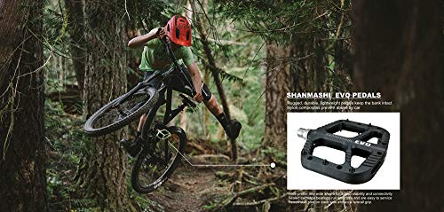 FRONTSTEP Pedales de Bicicleta de Fibra de Nylon Extra Anchos para Bicicleta de Montaña MTB Bicicleta de Carretera con Eje CR-Mo Pedal Antideslizante de Alta Resistencia(Negro)