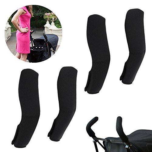 Funda de espuma protectora para empuñadura silla de paseo Accesorios Silla de Paseo apoyabrazos cubierta negro universal carro bebe funda manillar coche niño carro bebe para Cochecito 2 Unids / par