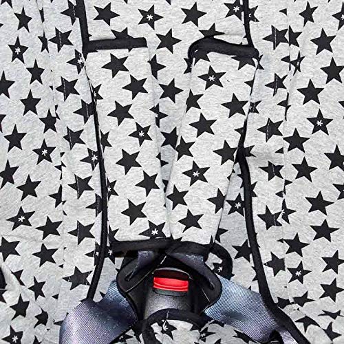 Fundas BCN ® - F127/9399 - Funda para silla de coche Klippan Kiss ® 2 - Fun Black Star