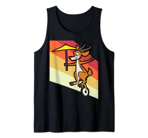 Gacela Monociclo Bicicleta Ciclista Ciclismo Divertida Camiseta sin Mangas