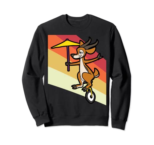 Gacela Monociclo Bicicleta Ciclista Ciclismo Divertida Sudadera