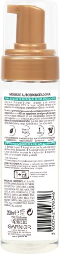 Garnier Delial Natural Bronzer Mousse Autobronceadora con Agua de Coco Hidratante - 200 ml