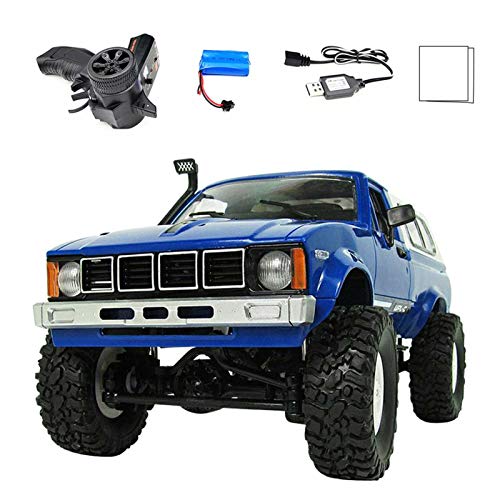 GeKLok Coche RC, C24-1 RC Car Crawler 4WD Off-Road Truck con faros brillantes, WPL C24-1 Vehículo de escalada Modelo de velocidad, DIY Control remoto Niños RC Car