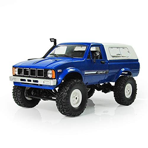 GeKLok Coche RC, C24-1 RC Car Crawler 4WD Off-Road Truck con faros brillantes, WPL C24-1 Vehículo de escalada Modelo de velocidad, DIY Control remoto Niños RC Car