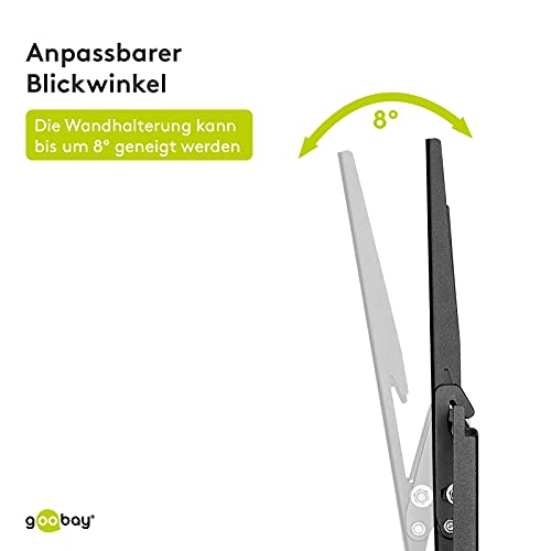 goobay 49731 Soporte de Pared inclinable de 55 Pulgadas para televisores y monitores de 32" a 55" hasta 35Kg VESA 400x400