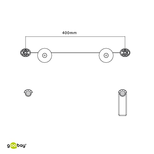 Goobay EasyMount L - Soporte de pared para televisores de hasta 55", plateado